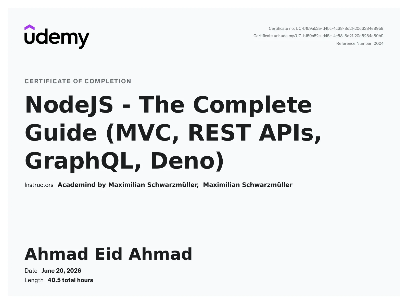 NodeJS - The Complete Guide